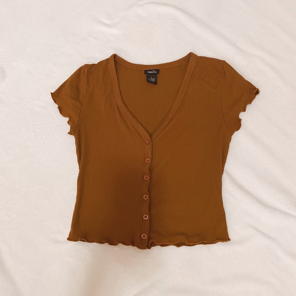 Orange crop top
